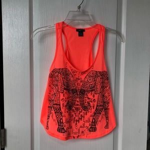 Rue21 neon pink elephant tank top!